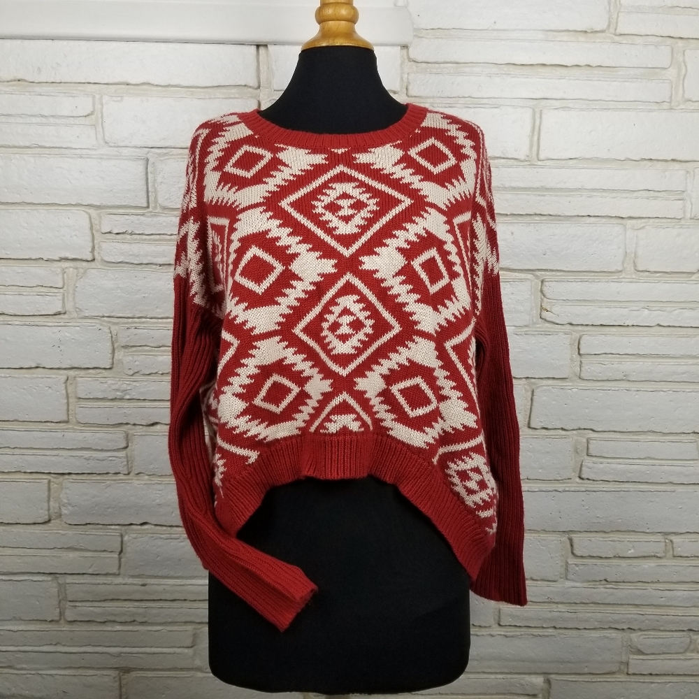 🍁Timing Southwest Fall High low Sweater Size S